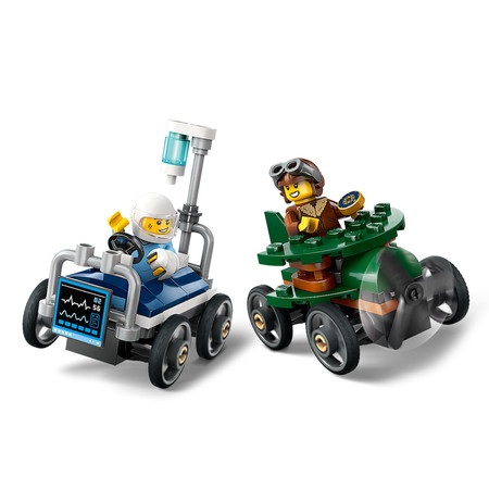 LEGO 60459 City - Zestaw wyścigówek: samolot kontra łóżko szpitalne Miasto