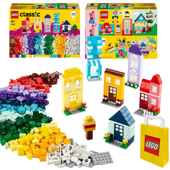 LEGO Classic 11035 Zestaw Kreatywny Domy Domki Budynki Drzwi Okna Akcesoria