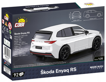 KLOCKI COBI 24575 Samochód Škoda Enyaq RS SKODA 92 El.