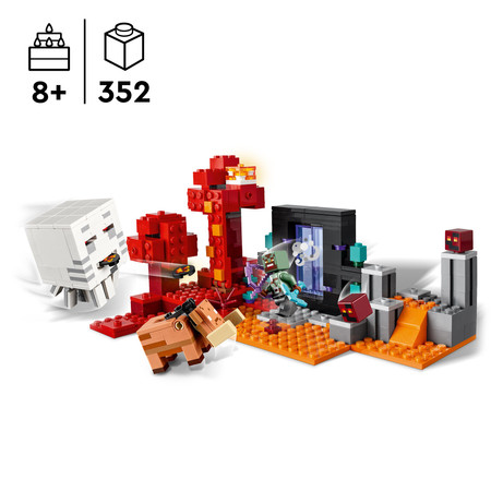 LEGO Minecraft Portal do Netheru 21255 Wojownik Orków Strzelający GHAST