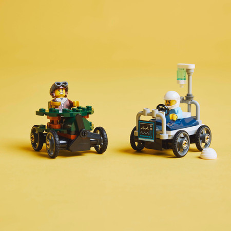 LEGO 60459 City - Zestaw wyścigówek: samolot kontra łóżko szpitalne Miasto