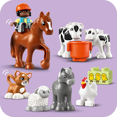 OUTLET LEGO Duplo 10416 Opieka nad zwierzętami na farmie 8 figurek zwierząt Rolnik