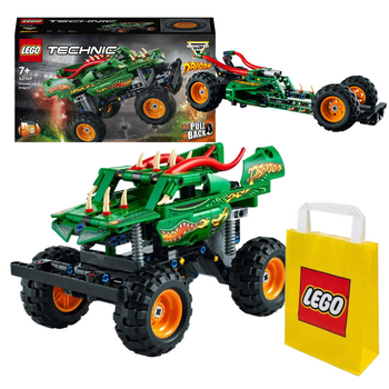 LEGO Technic Monster Jam Dragon Napęd PullBack 2w1 42149