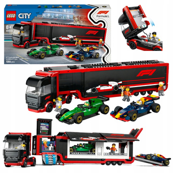 LEGO City 60445 City 60445 Ciężarówka F1 z samochodami F1 RB20 i AMR24