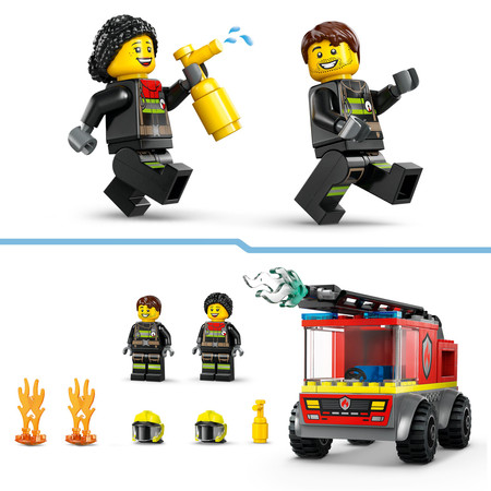 LEGO CITY 60463 Wóz Strażacki z Drabiną Gaśnica Strażak Ogień 4+