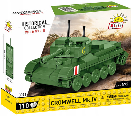 Klocki Wojskowe Cobi 3091 Mini Model Czołg Cromwell Mk.IV HC II Wojna 110EL