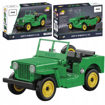 COBI 24517 JEEP WILLYS CJ-2A Wersja Zielona 111 KL.