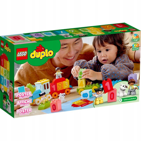 OUTLET LEGO Duplo 10954 Pociąg cyferkami Nauka Liczenia Duże klocki dla 2 3 4 latk
