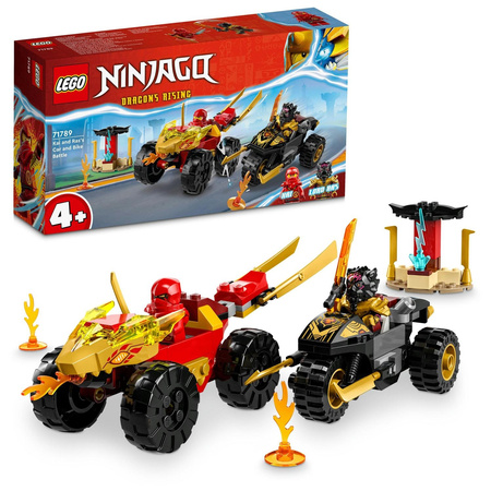 OUTLET LEGO NINJAGO 71789 BITWA SAMOCHÓD MOTOR NINJA KAI LORD RAS ZŁOTY MŁOT