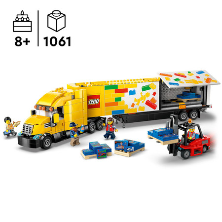 LEGO City 60440 Żółta Ciężarówka Dostawcza Samochód Wózek Widłowy 4 Figurki