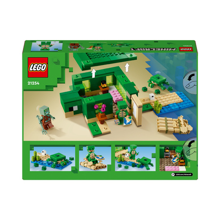 LEGO Minecraft Otwierany Dom na plaży żółwi 21254 Wojownik Utopiec Żółw