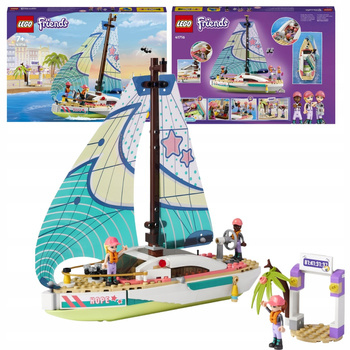 LEGO Friends 41716 Stephanie i Przygoda Pod Żaglami Łódź Statek + Akcesoria