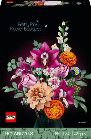 LEGO ICONS 10342 Piękny bukiet różowych kwiatów Kwiaty Nowość Botanical