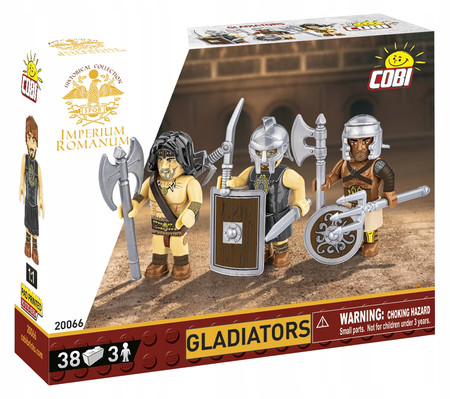 COBI 20066 Imperium romanum Gladiatorzy 3 Figurki Wojowników