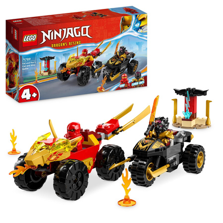 OUTLET LEGO NINJAGO 71789 BITWA SAMOCHÓD MOTOR NINJA KAI LORD RAS ZŁOTY MŁOT