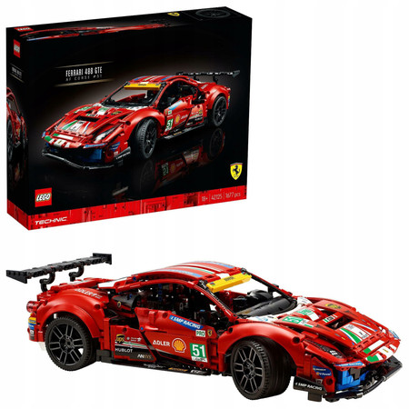 LEGO Samochód Wyścigowy Ferrari 488 GTE Duży 1682e 42125