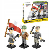 KLOCKI COBI 2057 FIGURKI Powstańcy Warszawcy z 1944 roku HC WW2 35 EL.