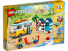 LEGO Creator 3w1 Auto Kamper Domek Na Plaży Dom Lodziarnia Samochód 31138