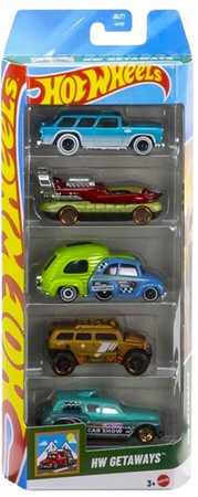 Hot Wheels 5-Pack HW Getaways JBJ77 Autka Resoraki Samochody