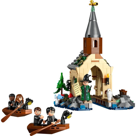 LEGO Harry Potter 76426 Przystań Dom przy Hogwarcie 2 Łódki 5 Figurek Sowa