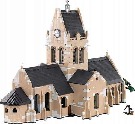 KLOCKI COBI 2299 Kościół w Sainte-Mère-Église HC WW2 2280 El. Normandia