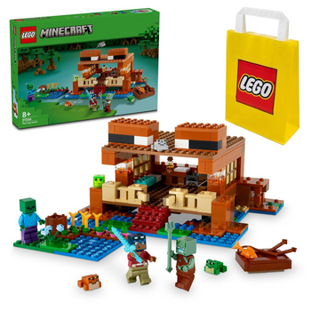 LEGO Minecraft 21256 Dom w Kształcie Żaby Utopiec Bagienny Odkrywca Zombie