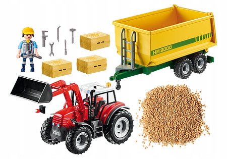 Playmobil Country Farma Wieś Traktor z przyczepą