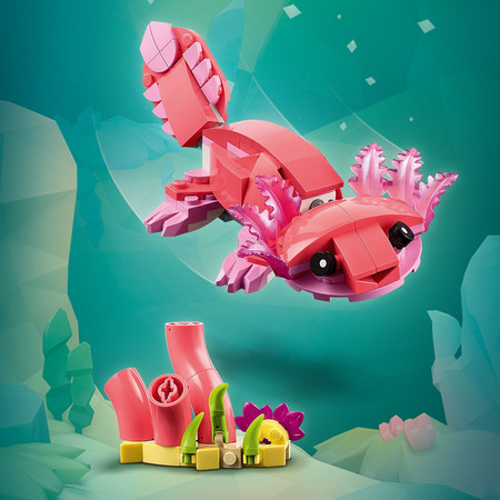 LEGO Creator 31170 Dzikie zwierzęta Różowy Flaming Papuga Kakadu Aksolotl