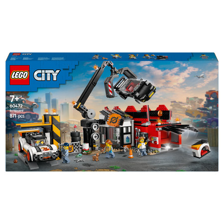 LEGO City 60472 Złomowisko z samochodami Recykling Zgniaciarka Dźwig Złom