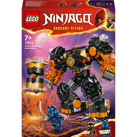 LEGO Ninjago Robot żywiołu ziemi Cole'a 71806 Ruchomy Mech Ninja 2 Figurki