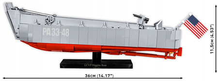 Klocki Wojskowe Cobi 4849 Model Łódź Higginsa 80 rocznica D-Day II Wojna