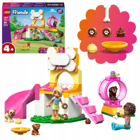 LEGO Friends 42665 Plac Zabaw dla Szczeniaczków Pies Kość