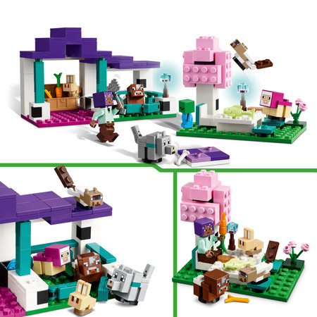 LEGO Minecraft 21253 Rezerwat zwierząt EFE Owca Wilk Królik Kot mały Zombie