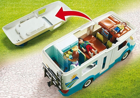 Playmobil 70088 Auto Kempingowe Camper Samochód Kamper 3 Figurki Akcesoria