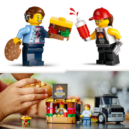 LEGO City Samochód food truck Ciężarówka z burgerami 60404 Auto Fast Food