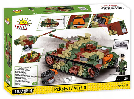 Klocki Wojskowe COBI 2592 PZKPFW IV AUSF.G Niemiecki Czołg