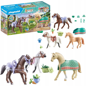 PLAYMOBIL 71356 3 konie Morgan Quarter Horse Angloar Koniki Akcesoria 5+