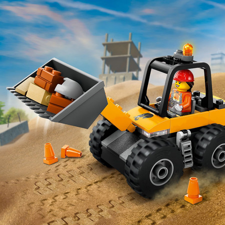 LEGO City 60450 Żółta Ładowarka Kołowa Budowa Młot Pneumatyczny Gruz