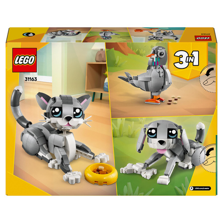 LEGO Creator 3w1 31163 Psotny Kot Pies Gołąb Ruchome Części Zwierzątka