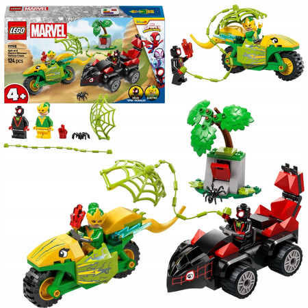 LEGO Marvel Spidey 11198 Pościg Spina za Electro w Dinopojeździe Autko 4+