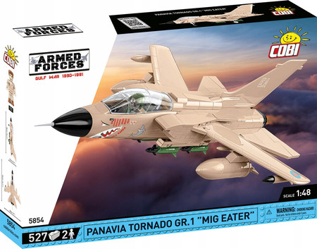 KLOCKI COBI 5854 SAMOLOT PANAVIA TORNADO GR.1 MIG EATER MYŚLIWIEC 2 FIGURKI
