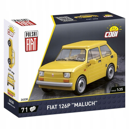 Polskie Klocki Cobi Samochód Auto Fiat 126P 24530 Żółty Maluch Autko