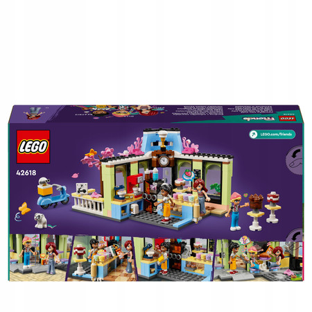 OUTLET LEGO Friends 42618 Kawiarnia w Heartlake 3 Figurki Pies, Skuter