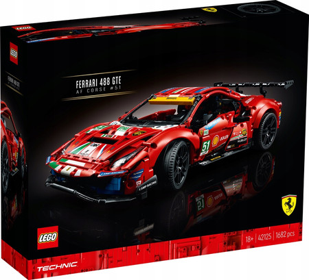 LEGO Samochód Wyścigowy Ferrari 488 GTE Duży 1682e 42125