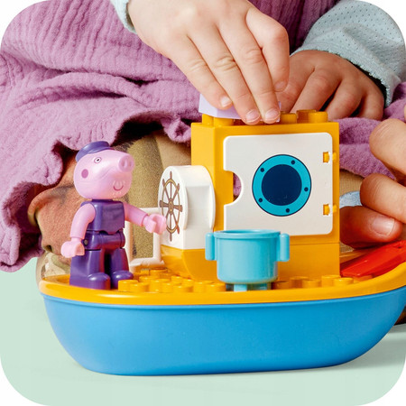 LEGO Duplo 10432 Świnka Peppa i Rejs Łodzią Statek Duże Klocki dla 2 3 4lat