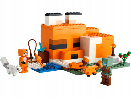 LEGO Minecraft 21178 Siedlisko lisów Utopiec Zombie Dom Domek Miecz