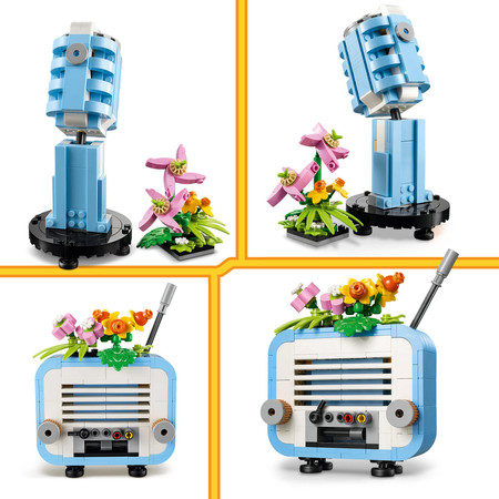 Lego Creator 3w1 Gramofon z kwiatami Mikrofon Radio Retro 31172