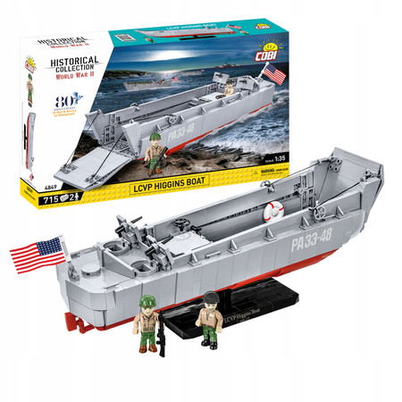 Klocki Wojskowe Cobi 4849 Model Łódź Higginsa 80 rocznica D-Day II Wojna