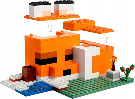 LEGO Minecraft 21178 Siedlisko lisów Utopiec Zombie Dom Domek Miecz