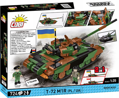 Klocki Wojskowe Cobi 2624 Czołg T-72M1R T-72M1R (PL/UA) Polska Ukraina